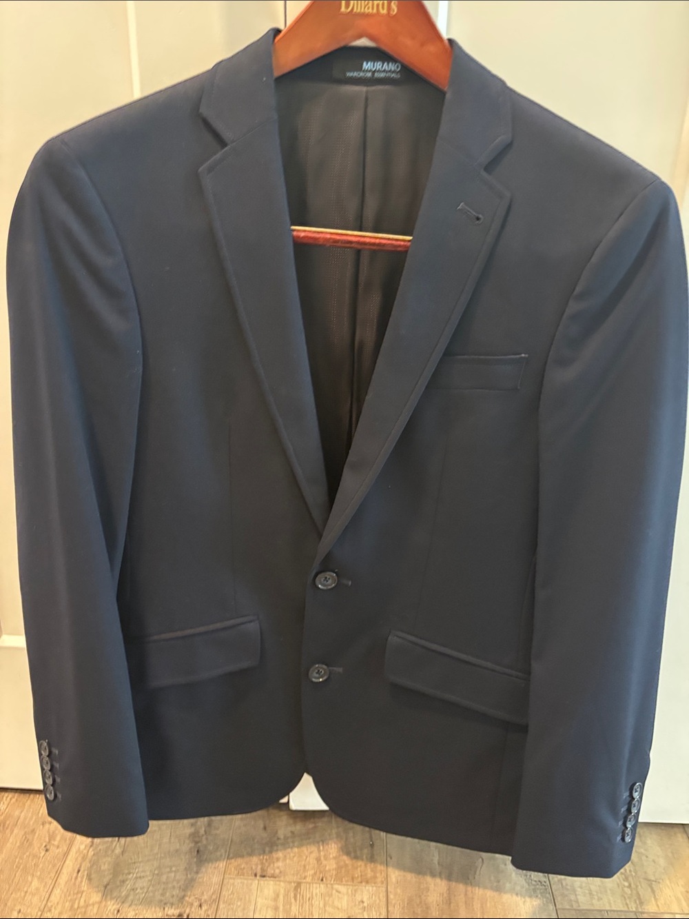 Murano Men's Navy Blazer Slim fit - Classic Two-Button Sport Coat